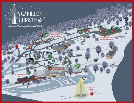 Map of Carillon Historical Park for A Carillon Christmas