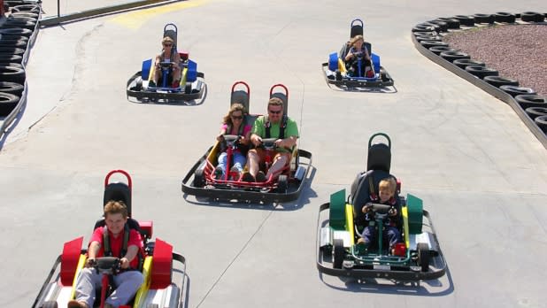 Family Racing Go-Karts at Clubhouse Fun Center in NY