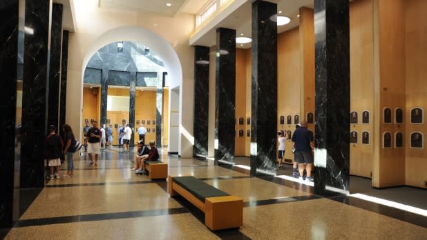 Interior of the Hall of Fame Plaque Gallery at the National Baseball Hall of Fame