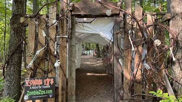 Entrance to the Zombie Zip at NYzipline