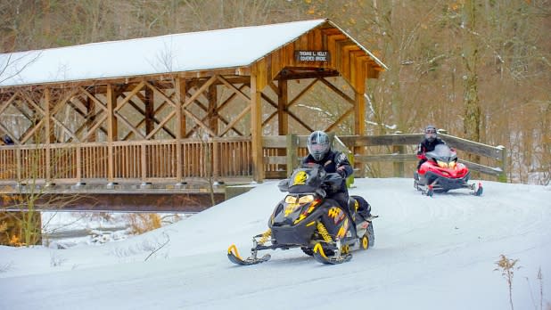 Snowmobiling at Allegany State Park