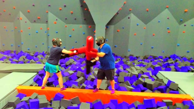 Family Playing at Altitude Trampoline Park in NY