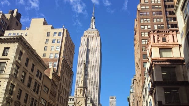 A view of the Empire State Building from the Flatiron District