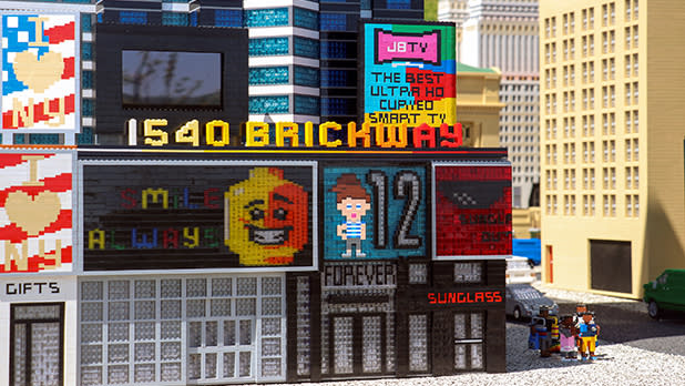 Replica of NYC's Times Square in Legos at Legoland