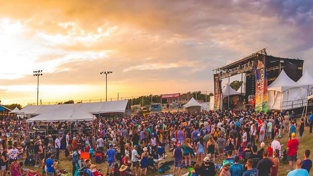 Crowds gather at the main stage of the Great South Bay Music Festival