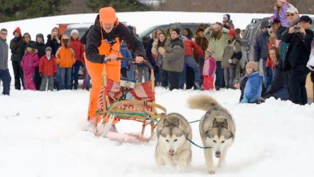 Dog Sledding at Ganondagan's Native American Winter Games