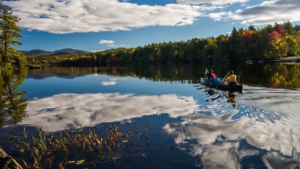 Canoeing on Lake Saranac