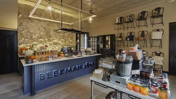 Products on display at Beekman 1802 store