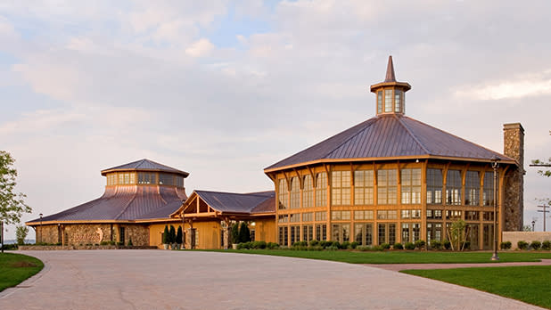 The exterior of the Bethel Woods Center for the Arts