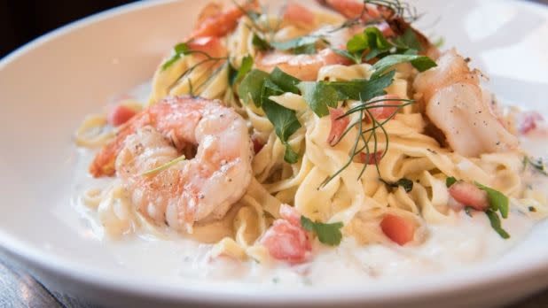 Shrimp Scampi Provencal at Pastabilities, Syracuse, New York