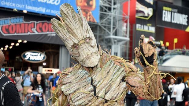 Groot from the Avengers at New York Comic Con