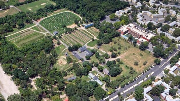 aerial view of the Queens County Farm Museum