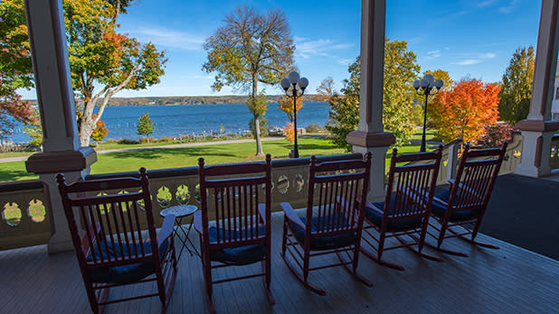 A view of the lake from the Chautauqua Institution