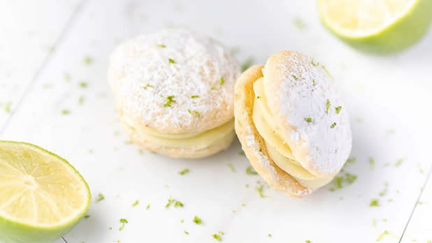Key lime pastries and limes