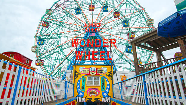 The wonder wheel amusement ride at Coney Island