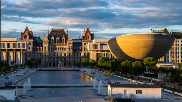 view of the the Empire State Plaza