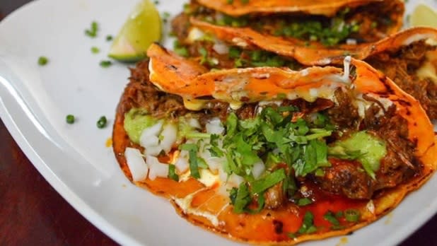 Three Birria tacos