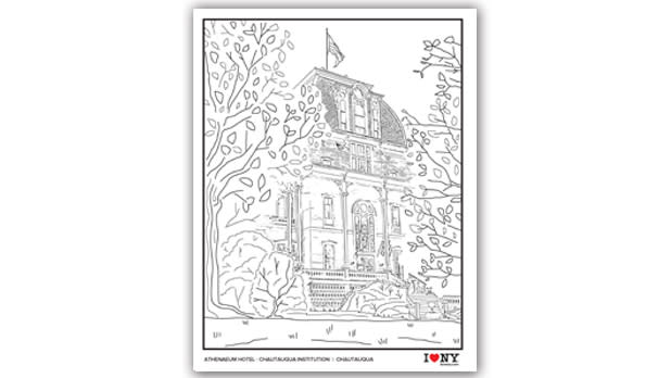 The Coloring Book - Brooklyn Brownstones & More (with Colored