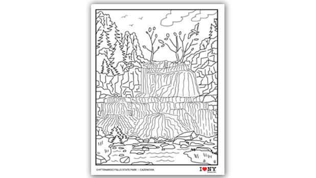 Central New York coloring page