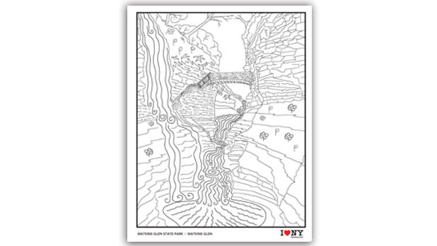 Finger Lakes coloring page