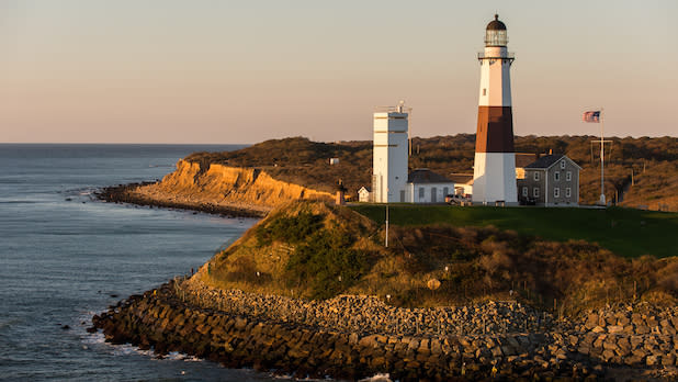 Montauk Lighthouse at sunset