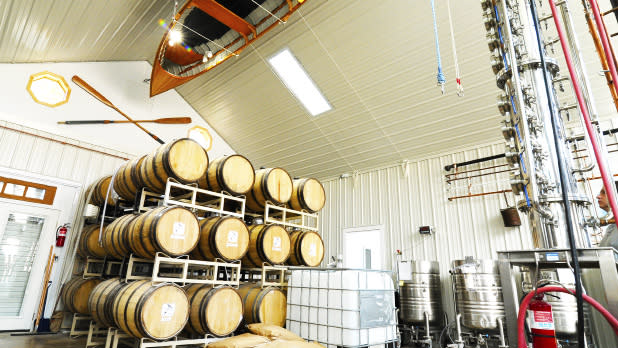 Inside of the distillery