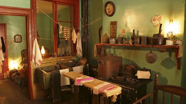 Interior of a historic apartment at the Tenement Museum