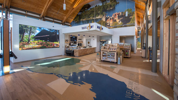 Interior of the Taste NY store at the North Country Welcome Center in Alexandria Bay