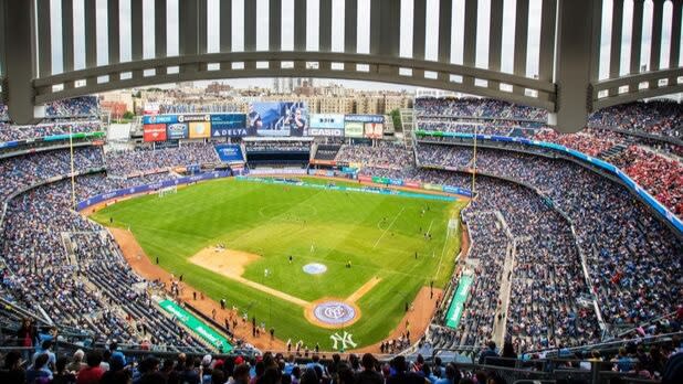 New York City Football Club playing at Yankee Stadium