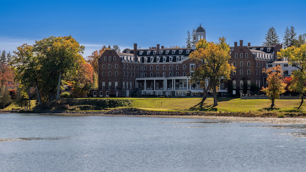 exterior of the Otesaga Resort on a relaxing weekend getaway in Central NY