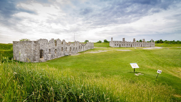 Historic site ruins at Crown Point