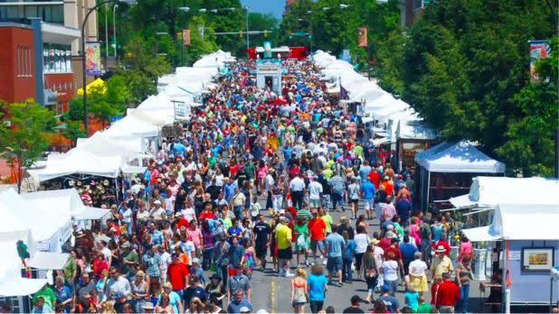 View of crowd at the Allentown Arts Festival