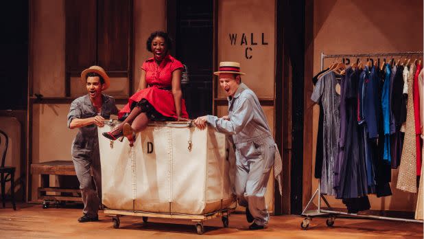 Actors on stage in costumes