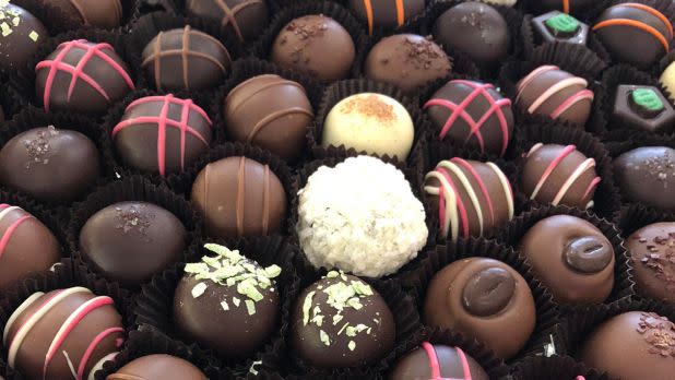 Assorted chocolate truffles