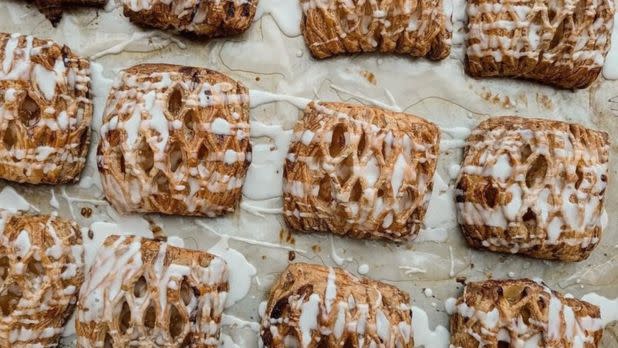 Tray of glazed pastries