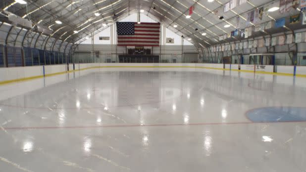 Empty ice rink