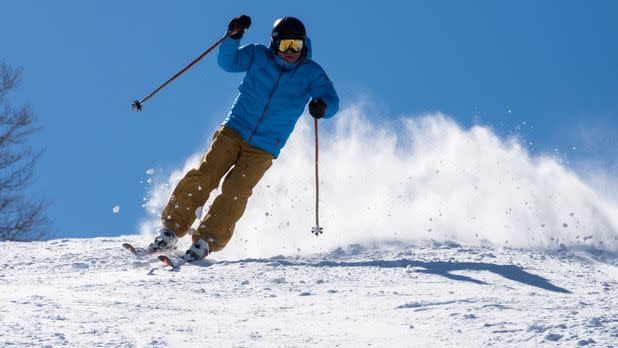 man skiing