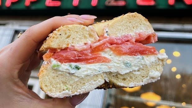 Bagel & lox from Russ and Daughters