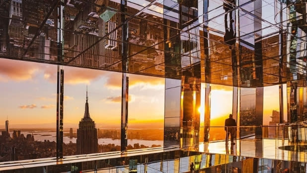 A view of the Empire State Building from inside the Summit One Vanderbilt building