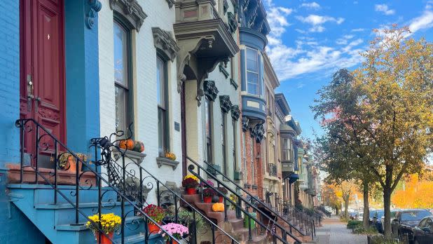 colorful row houses