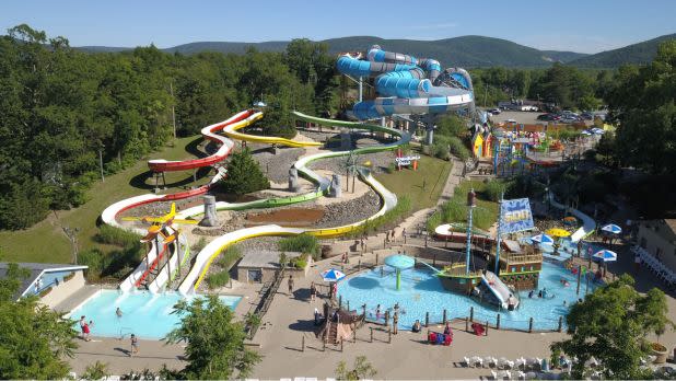 aerial view of waterpark