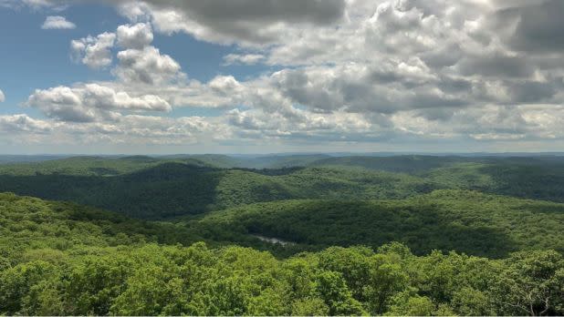 view of mountains from fire tower