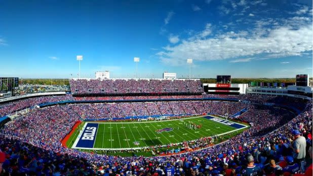 View of a Buffalo Bills Game on a sunny day