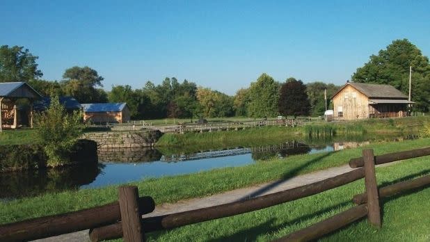 Chittenango Canal Boat Museum from a distance