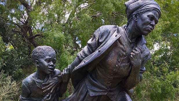 Statue titled Harriet Tubman — The Journey to Freedom on display in Peekskill