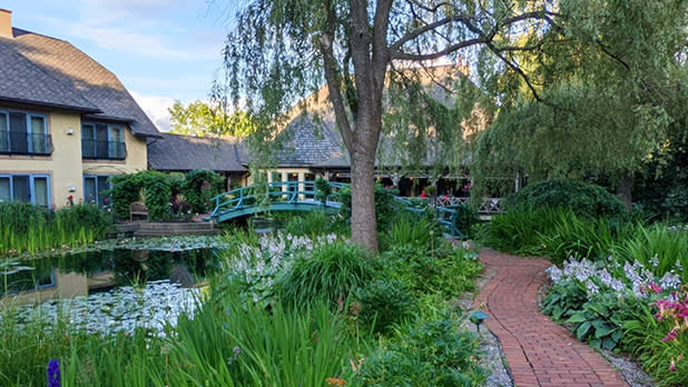 Monet-inspired garden at Mirbeau Inn & Spa in Skaneateles