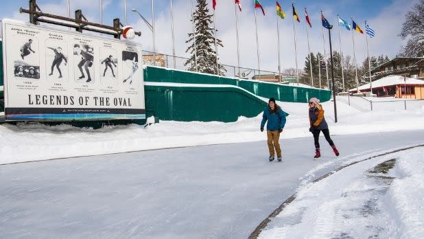 skaters at the Lake Placid Oval