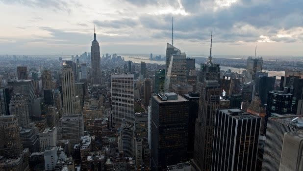 View of Manhattan skyline from Top of the Rock