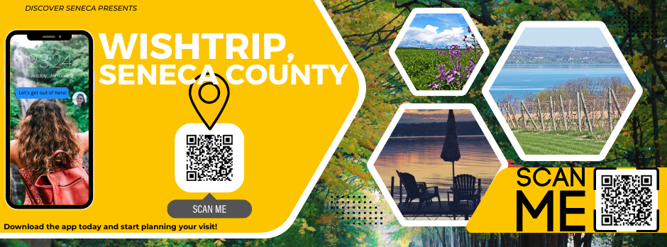 Yellow themed advertisement for a travel app called WishTrip