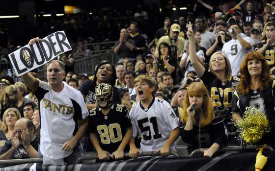 Saints Fans Cheering